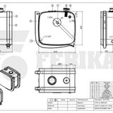 Hydraulic oil tank with side flange 160L 620x675x450 - 620x675x450